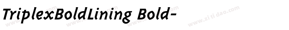 TriplexBoldLining Bold字体转换